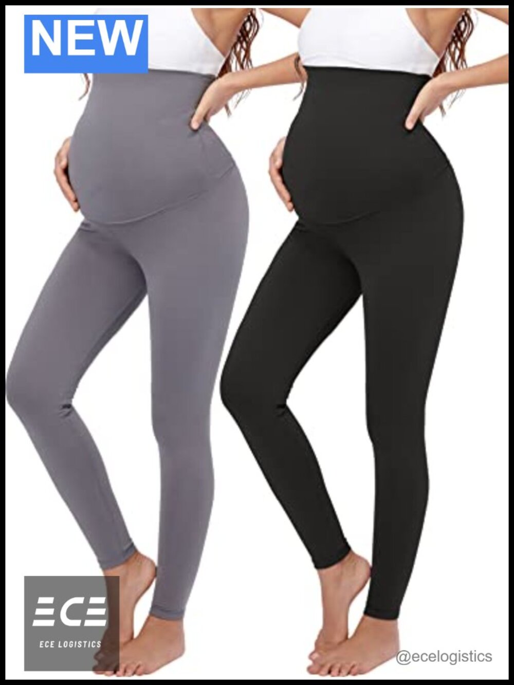 Maternity Leggings Over Belly High Waist Full Length Pregnancy Yoga Pants